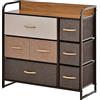 HOMCOM Mobile Cassettiera con 7 Cassetti 80x29x78.5cm Multicolore
