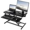 SENSE7 scrivania regolabile Desk Converter, supporto per laptop per home office, altezza regolabile, portata 13kg, postazione di lavoro in piedi, 81x40 cm, scrivania con ripiano tastiera, nero