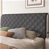 AYUOEODM Copritestata Letto Copertura/Copri Testiere Letto Matrimoniale/Singolo/una Piazza E Mezza Imbottito Colore Tortora,Velluto Elasticizzato Morbido Tessuto Universale ( Color : Dark grey , Size : 130cm(5