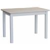 k koma - Tavolo da pranzo in legno massiccio di pino, laccato, colore: bianco/miele (60 x 130 cm)