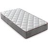 LUXIABED Materasso 180 x 200 Modello Elixir Molle Insacrate. Doppio viscoelastico: facce differenziate. Comfort + fermezza Media MemorySens. Igienico e traspirante. Singolo colore grigio. Altezza 26
