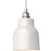 creative cables - Lampada a Sospensione Made in Italy Completa di Cavo Tessile, Paralume Vaso in Ceramica e Finiture in Metallo - Senza Lampadina, Bianco Lucido