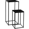 ATMOSPHERA CREATEUR D'INTERIEUR ATM-140352 Atmosphera-Set di 2 tavolini in Metallo, Stile Industriale, Colore: Nero, Lega di Acciaio, S : L. 30 x l. 30 x H. 54 cm