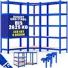 Monzana® Scaffale Angolare Metallo 2625kg 15 Ripiani MDF Scaffalatura Metallica Scaffale Alta Portata Angolo Scaffali