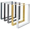 Magnetic Mobel Set di 2 Gambe per tavolo in acciaio struttura tavolo (B90 x H72 cm Trasparente)
