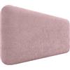 DHOME Testiera Imbottita Liscia Arrotondata in Lana Ecologica per Parete Acustica Testate Fonoassorbenti Testata Letto Camera da Letto (Salmone, 80cm)