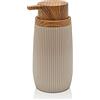 Inbagno Dispenser per Sapone Liquido, in plastica Tortora, Dettagli Effetto Legno, Blob