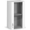 Linea Azzurra Pensile Cucina Sospeso 40 un'Anta con Vetrina 2 Ripiani Mobile in Legno Made in Italy H72xL40xP32 cm Facile da Montare (Bianco Frassinato)