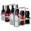 Novaliv 2 portabottiglie 12 bottiglie - Tenuta stabile - Cestino plastica, impilabile 32x23x28 cm argento - cucina cantina - portabicchieri