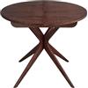 RAGABA Tavolo da pranzo rotondo allungabile 90 cm, legno di noce Jubi