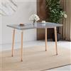 Vida Designs Batley Tavolo da pranzo quadrato con gambe in legno massello di faggio, moderna sala da pranzo (grigio, 4 posti)