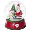 Mousehouse Gifts Palla di Neve Globo di Neve di Natale Babbo Natale e Pupazzo di Neve