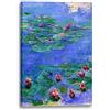 Printed Paintings Stampa su Tela (70x100cm): Claude Monet - Ninfee
