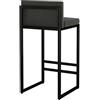 DIOB Sgabelli Da Bar in Velluto Sgabelli da Bar Moderni ad altezza bancone con poggiapiedi Nero Sedie da Isola Imbottite Imbottite con Schienale per Isola Cucina/Pub/caffè/Negozio,Nero,65cm