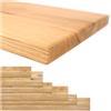 Natural Goods Berlin Mensola in legno di quercia da parete, mensola da cucina, davanzale, in legno massiccio, molte misure, stile rustico, supporto per libri, decorazione (25 cm di profondità e 200 cm di larghezza)