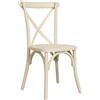 Biscottini Sedia Cucina Vintage legno di frassino L42xPR43xH88 - Sedie sala da pranzo - Sedie cucina - Sedie sala da pranzo legno - Sedie da soggiorno seduta in rattan Cross (Bianco/Legno)