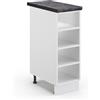 Vicco Scaffale da cucina Fame-Line, Bianco, 30 cm, PL Antracite, per la combinazione con altri moduli della serie Fame-Line