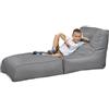 chilly pilley® per sedersi e sdraiarsi 2 in 1 - con imbottitura in EPS - poltrona a sacco gigante - bambini e adulti - cuscino per poltrona da esterno - diversi colori, grigio