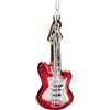 Brubaker Guitar Red - Palla di Natale in Vetro Dipinto a Mano - Bocca Soffiata Decorazione Dell'Albero di Natale Figure Buffo Ciondolo Decorazione Palla Albero - Ca. 15 cm
