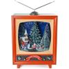 INTRECCI Villaggio Natalizio Luminoso con Musica, Paesaggio di Natale Decorativo, Casa Natalizia con Luci e Canzoni Illuminazione a LED Babbo Natale Idea Regalo (TV)