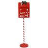 BAKAJI Cassetta Postale Natalizia per Letterina di Babbo Natale, Buca delle Lettere Decorazione Natalizie in Metallo, Addobbo Ornamentale Natalizio, Ideale per Casa, Vetrine, Negozi 30.5 x 23 x 114 cm