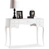 milani home MilaniHome.it - Scrittoio Bianco 102x50x80 per Interno Sala da Pranzo Salotto Cucina Ufficio Massello Arte Poveradi coloreBianco