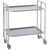 DON HIERRO Carrello da cucina pieghevole grigio con ruote BAUHAUS 2 ripiani