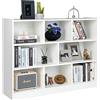 COSTWAY Libreria Scaffale da Terra con 8 Cubi, Libreria Multifunzione in Legno con Anti-ribaltamento, Salvaspazio per Cameretta, Soggiorno e Studio, Portata 220 kg, 122 x 32 x 93 cm (Bianco)