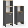 Vicco Set di mobili da bagno Karli, Antracite/Rovere dorato,