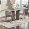Oxtao Tavolo da pranzo 180 x 80 x 75 cm, grande tavolo rettangolare per 6-8 persone, stabile con gambe in metallo, moderno tavolo da pranzo in MDF, design elegante per cucina e soggiorno (grigio-A, 180 x 80
