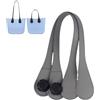 Generico Manici Borsa,Manici per Borse Uncinetto,Manici per Borse Lunghi Corti Sottili Manici in Pelle PU tracolle per O Bag Manici per Borse da Tenere a Mano per la Realizzazione (Grigio, 51CM)