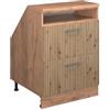 Vicco Mobile cucina sottotetto R-Line, Rovere artigianale, 60 cm con 2 cassetti, carcassa 60 cm profondità, per la libera combinazione all'interno di sistemi cucina modulari