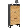 SoBuy Scarpiera con 3 ribalte Scarpiera con 6 ripiani Portascarpe salvaspazio Nero 62x24x125cm FSR164-SCH
