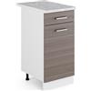 Vicco Mobiletto base per cucina R-Line, Grigio nobile, 40 cm