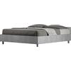 BS COM Letto matrimoniale contenitore doppia alzata 160x190 cemento