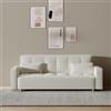CONCEPT USINE | Divano a 3 posti convertibile COPENAGUE bianco | Tessuto Bouclette alla moda | Letto aggiuntivo: 213 x 111 cm | Seduta confortevole | Struttura in legno massello | Design moderno e