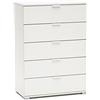 MeMi Me612BIA Cassettiera, Legno, Bianco, 38x75x105 cm