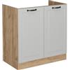 Vicco Mobile lavello cucina R-Line, Bianco country, 80 cm