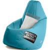 Avalon - Puff Poltrona Sacco Grande L Jive Deluxe Sfoderabile, Pouf Sacco di Qualità Sartoriale, Bean Bag per Sedersi Ergonomico, Tessuto Antistrappo Impermeabile, Made in Italy(80x125cm-Petrol)