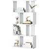 [en.casa] Libreria Bassa Scaffale da Terra con 4 Scomparti Aperti Mobile Espositore per Casa Ufficio Negozio130x60x24 cm Bianco