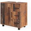 Vicco Mobile sottolavabo per bagno Ilias, Rovere rustico, 60 x 60.8 cm con anta e 3 cassetti, con intaglio per sifone per l'installazione su lavabo