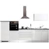 AVANTI TRENDSTORE - Jova - Cucina completa nel colore bianco lucido e Stone dark, composto da diversi elementi. Lavabo e apparecchiature elettriche NON comprese. Dimensioni ca. LAP 320x200x60 cm