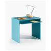 Habitdesign 13casa Hugo Scrivania, Melamina, Blu, 90x54x79 cm