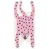 Aliaga Tappeto a forma di animale, 60 x 120 cm, Kawaii, rosa, leopardo, antiscivolo, a forma di animale, per comodino o pavimento, resistente, 60 x 120 cm