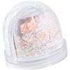 Ocadeau Palla di Neve Personalizzata con Foto - Sfera Trasparente con Stampa Fotografica Fronte/Retro - Decorazione Invernale