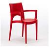 Produce Shop Sedie con braccioli in Polipropilene per Bar e Ristorante Paris Arm Grand Soleil - Rosso