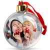 Ocadeau Palla da Appendere con Foto Personalizzata - Palla di Natale in plastica Trasparente con Foto Stampata - Palla Personalizzata con 2 Lati