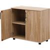 MMT Furniture Designs Ltd MMT - Armadietto da ufficio in legno di quercia, con ante chiudibili, altezza 75 cm, per mobili da ufficio e garage per riporre attrezzi, armadietti da ufficio sicuri per documenti