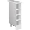 Vicco Scaffale da cucina R-Line, Bianco, 20 cm, PL Marmo, per la libera combinazione all'interno di sistemi cucina modulari