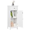 Yaheetech Armadietto da Bagno Angolo Mobiletto a Colonna da Bagno Salvaspazio Cucina con 1 Anta e 1 Cassetto Bianco 32 x 30 x 87 cm